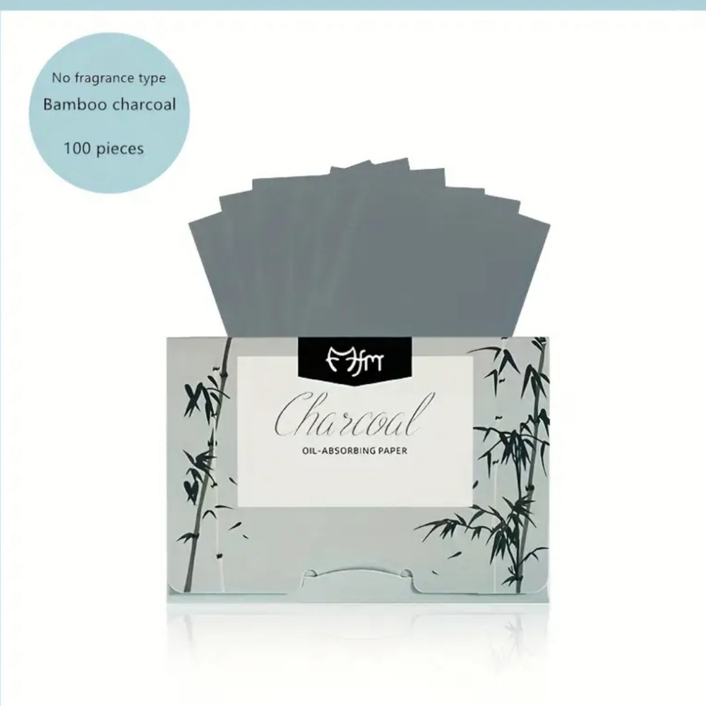 KOREAN CHARCOAL OIL ABSORBING FACE BLOTTERS 100PK.